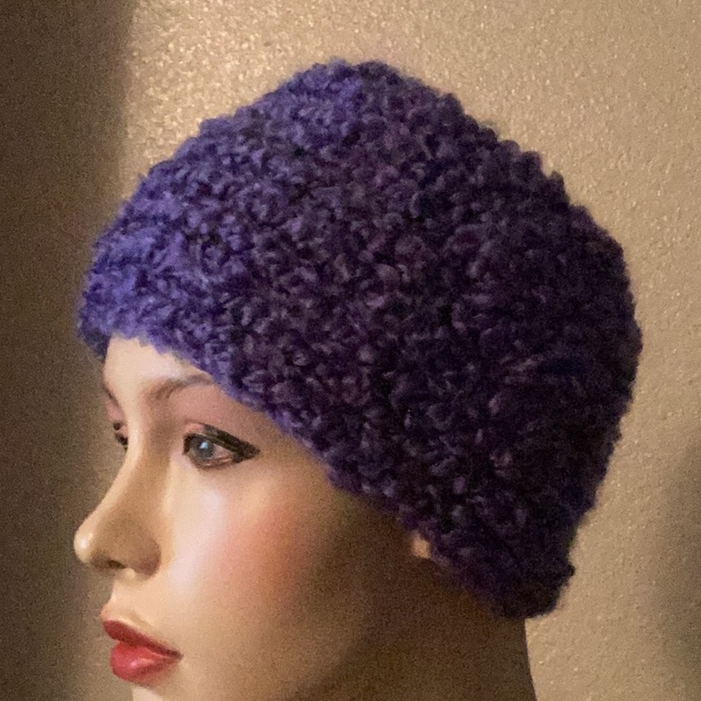 Purple ombré curly hand made headband